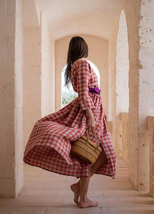 Bottega ignazia итальянское платье ручной работы, 💯 льон,р.m-l