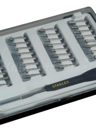 Викрутка-тримач з прецизійними насадками stanley : sl, ph, hex, torx, в футлярі, 17 шт