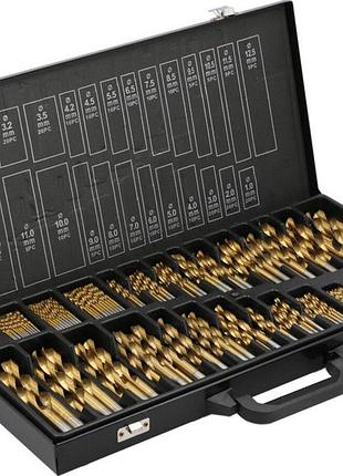 Свердла по металу yato: hss, ø= 1-13 мм. покриті титаном у футлярі, 300 шт. [4]