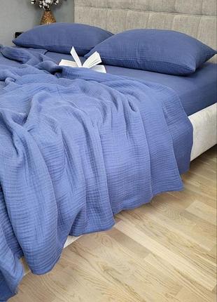 Navy blue, muslin (нав. 50*70см-2шт)