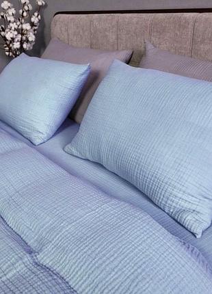 Sky blue, muslin (нав. 50*70см-2шт)
