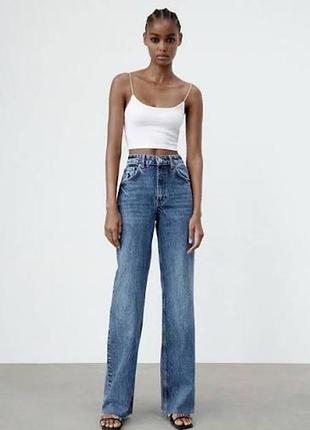 Стильні джинси zara wide leg прямі