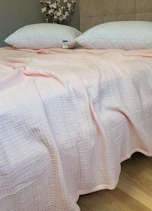 Pink peach, muslin (плед 260*220см)