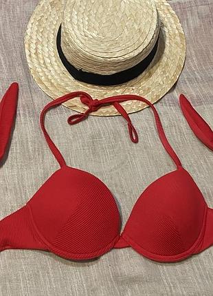 Tezenis коутый красный верх от купальника на завязки