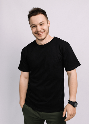 Мужская базовая футболка donnay черная 3xl