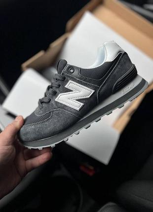 Кроссовки женские new balance 574 gray &amp; white