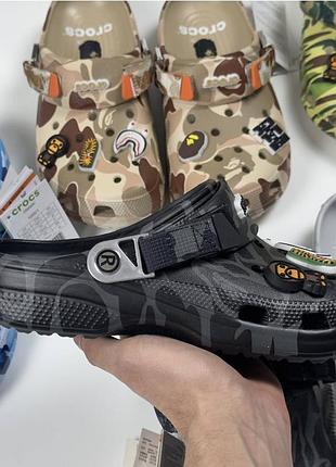 Тапки crocs x bape 2