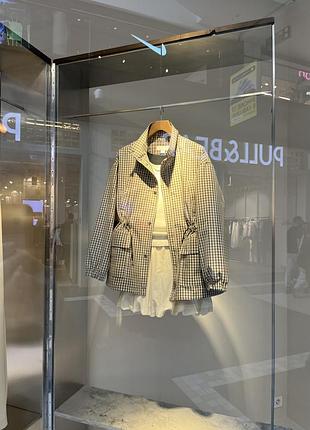 Куртка в клітинку zara, вітровка s, m в наявності