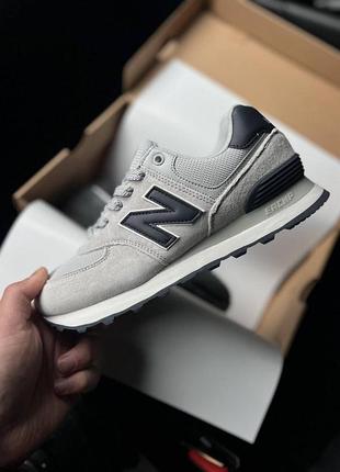 Кросівки жіночі new balance 574 light gray & black