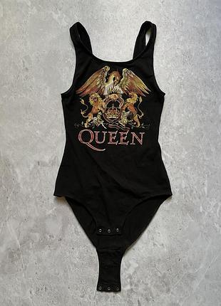 Жіночий чорний боді мерч queen