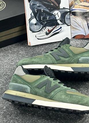 New balance 574 x stone island legacy dark green