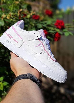 Nike air force 1 shadow белые с сиреневым