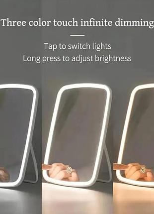 Зеркало led с сенсорным переключателем, 3 режима подсветки