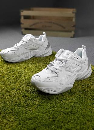 Nike m2k tekno белые с серым