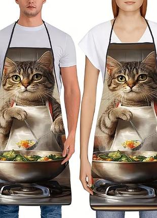 Фартук "котик готовит" 80х60см