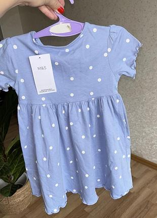 Плаття сукня сарафан нова m&s 98р 2-3рокм трикотаж