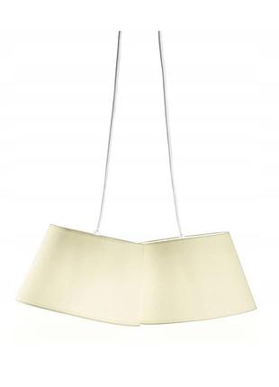 Підвісна лампа livarno home з подвійним абажуром 2×e27 led 2700k ecru