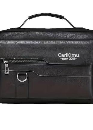 Сумка через плечо мужская "carl kimu", черного цвета, 30х21см