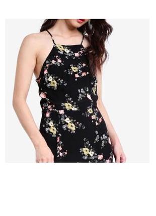 Черный ромпер forever 21+ с цветочным принтом 2