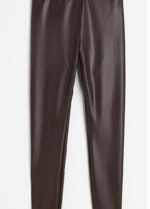Легинсы лосины женские кожзам р. л  h&amp;m