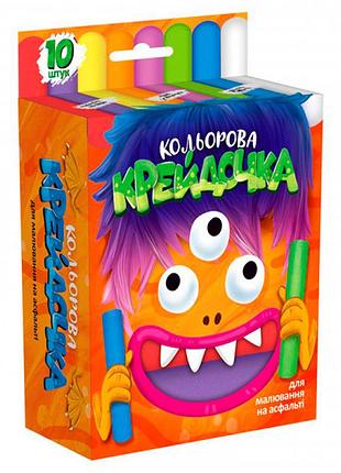 Крейда dankotoys кольорова серії крейдочка великі 10 кольорів кrd-02-01u
