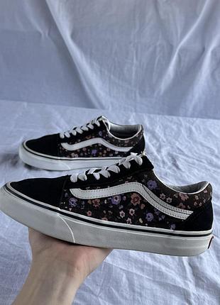 Кросівки vans old skool із квітковим принтом floral ditsy/true white
