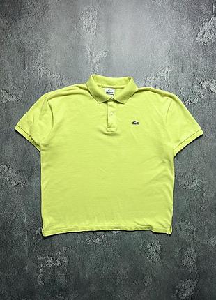 Vintage винтажная футболка поло lacoste лакоста big logo биг лого old money олд мани size xl размер хл