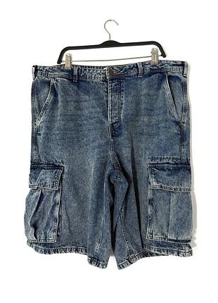 Синие джинсовые шорты карго baggy fit y2k