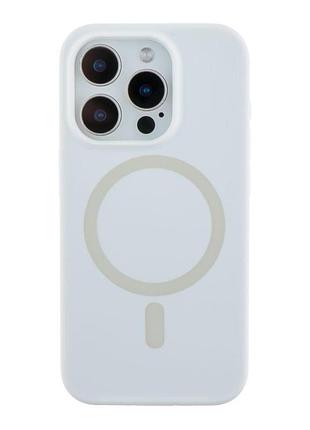 Чехол накладка glow silicone case with magsafe apple iphone 14 pro max white (36061_3606242)