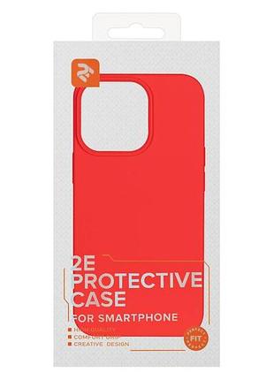 Чехол-бампер 2e basic liquid silicone для iphone 14 pro (красный, 2e-iph-14pr-ocls-rd) 3