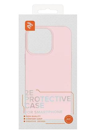 Чехол-бампер 2e basic liquid silicone для iphone 14 pro, розовый (модель 2e-iph-14pr-ocls-rp) 3