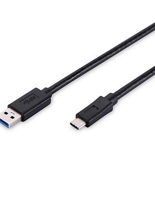 Кабель usb 3.0 am/type-c assmann ak-300136-010-s 1м чорний