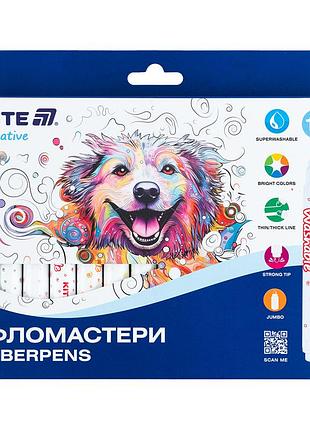 Фломастери kite creative superwashable jumbo 12 кольорів k-1155