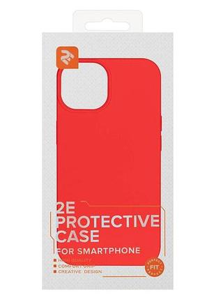 Чехол-бампер для телефона 2e basic liquid silicone iphone 14 red (2e-iph-14-ocls-rd) 3