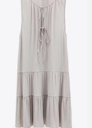 Легка бежева сукня на літо zara