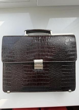Діловий шкіряний портфель desisan 2005-19