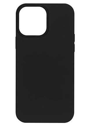 Чехол liquid silicone для iphone 13 pro max, оттенок черный
