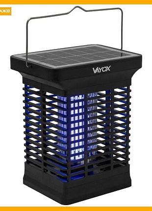 Лампа от насекомых vayox на солнечной батарее электрическая ловушка для комаров и мух с фонарем