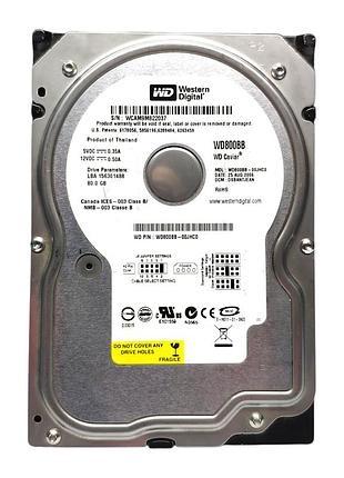 Жесткий диск hdd 80gb 7200rpm 2mb ide 3.5 wd caviar wd800bb 22037