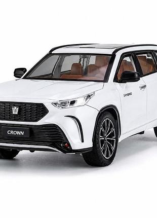Колекційна модель toyota crown kluger 1:24 металева інерційна машинка з підсвіткою фар, звуком та рухомими елементами