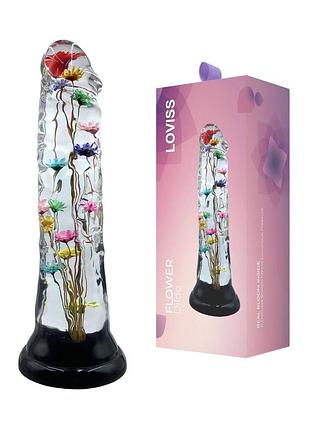Дилдо loviss helichrysum dildo, настоящие цветки бессмертника внутри