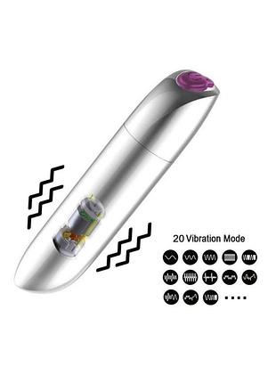 Мини-вибратор - rechargeable powerful bullet vibrator silver 2