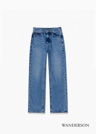 Джинси wanderson прямі сині high waist s