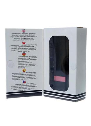 Міні-вібратор у формі помади — rechargeable lipstick vibrator black 5