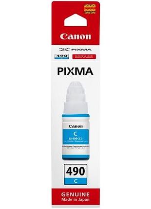 Контейнер з чорнилом canon gi-490 pixma g1400/g2400/g3400 cyan 70ml