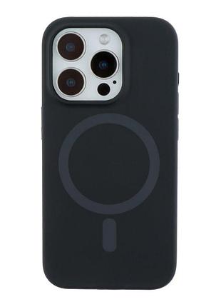Чехол накладка glow silicone case with magsafe apple iphone 15 pro black (36063_3606255)