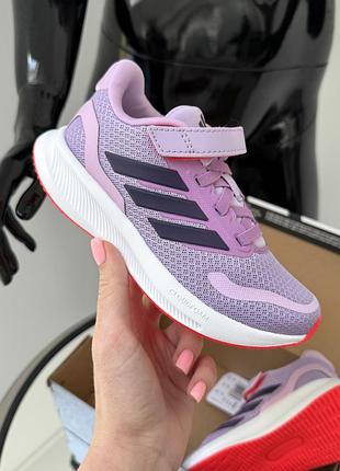 Стильные дышащие кроссовки на липучках adidas runfalcon 5