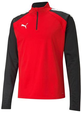 Джемпер puma teamliga 1/4 zip kids 657237-01, красный, размер (eu) - 164cm