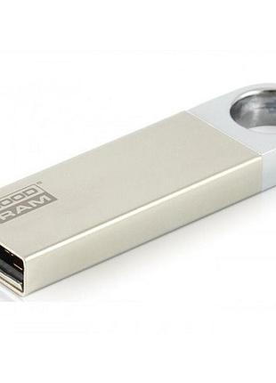 Флеш память goodram uun2 64gb серебристый usb 2.0 металлический компактный для хранения данных (uun2-0640s0r11)