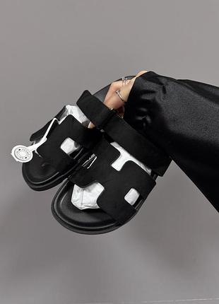 Hermès chypre black suede premium 39